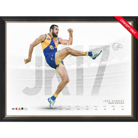 Josh Kennedy West Coast Eagles Official AFL Retirement Print Framed - 5241