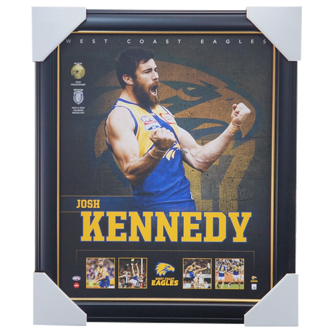 Josh Kennedy West Coast Eagles Football Club Official Licensed Afl Print Framed 2018 Afl Premiers - 3693