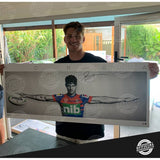 Kalyn Ponga Signed Newcastle Knights Official NRL Wings Print Framed - 4724