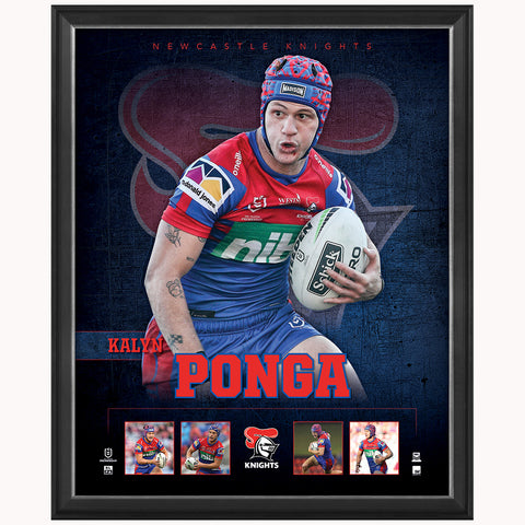 Kalyn Ponga Newcastle Knights Official Nrl Player Print Framed New - 4491