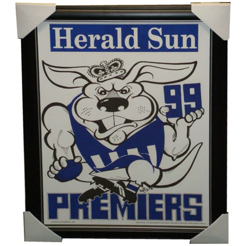 Kangaroos 1999 Premiership Original Weg Poster Framed - 3106