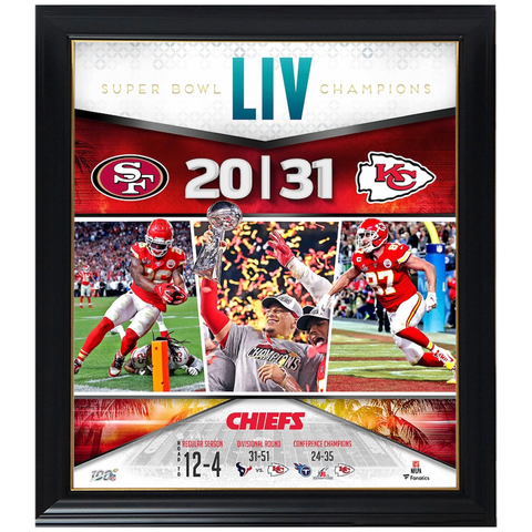 Kansas City Chiefs Super Bowl Liv Champions Team Collage Official NFL Print Framed - 4360