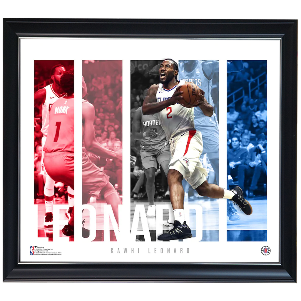 Kawhi Leonard La Clippers Player Panel Collage Official Nba Print Framed - 4415