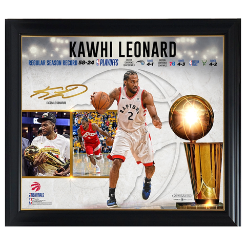 Kawhi Leonard Toronto Raptors 2019 Nba Finals Champions Collage Official Nba Print Framed - 4358