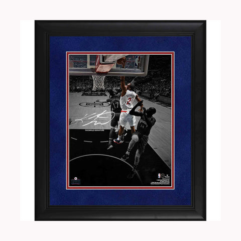Kawhi Leonard LA Clippers Framed 11" x 14" Spotlight Photograph - Facsimile Signature Framed - 4960