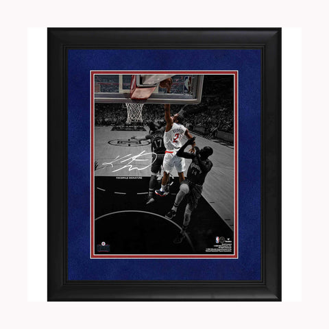 Kawhi Leonard LA Clippers Framed 11" x 14" Spotlight Photograph - Facsimile Signature Framed - 4960