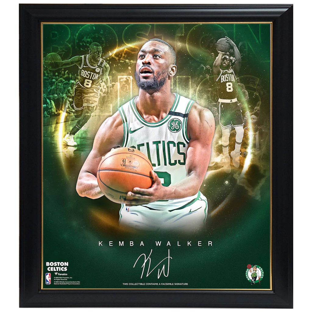 Kemba Walker Boston Celtics Facsimile Signed Official Nba Print Framed - 4405