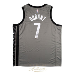 Kevin Durant Signed Grey Brooklyn Nets #7 NBA Official Panini