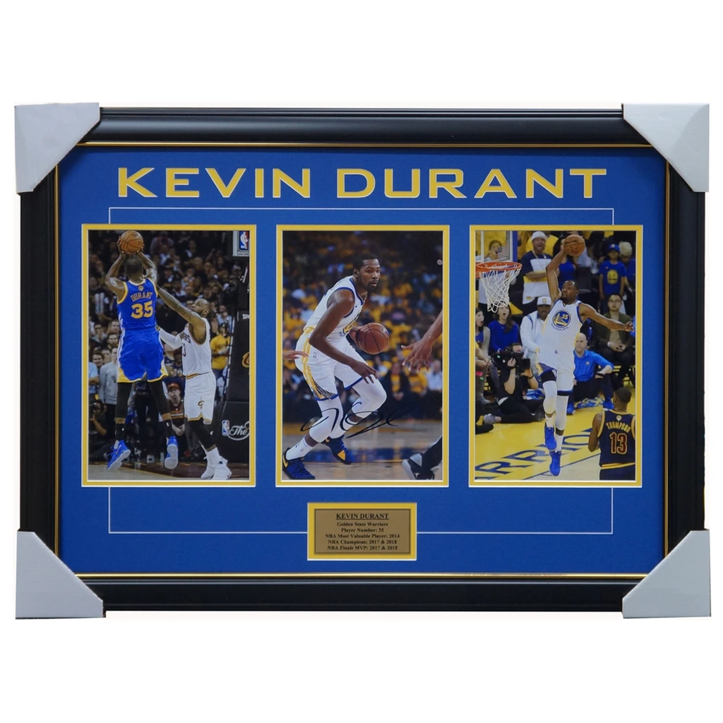 Kevin Durant Signed Golden State Warriors Nba Photos Framed 2018 Nba Champions - 3559