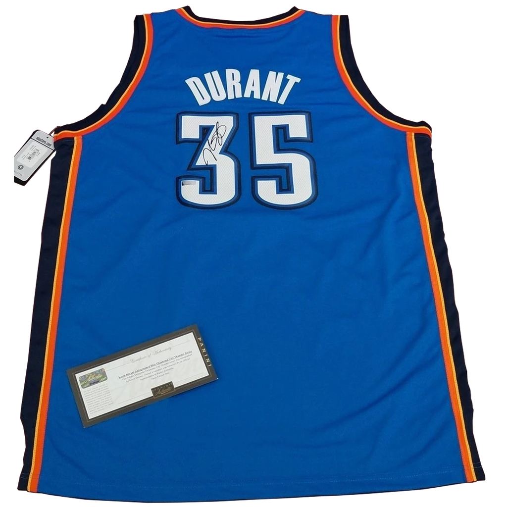 Kevin Durant Signed Oklahoma City Thunder Panini Authentic Blue Jersey - 2705 1 Only