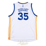 Kevin Durant Signed Golden State Warriors #35 NBA Official Panini Authentics Jersey - 4604