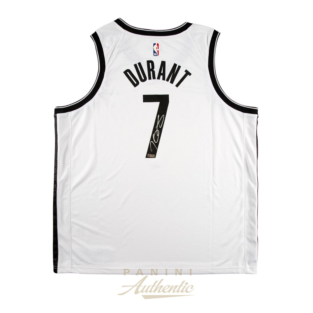 Kevin Durant Signed White Brooklyn Nets #7 NBA Official Panini Authentics Jersey - 4602