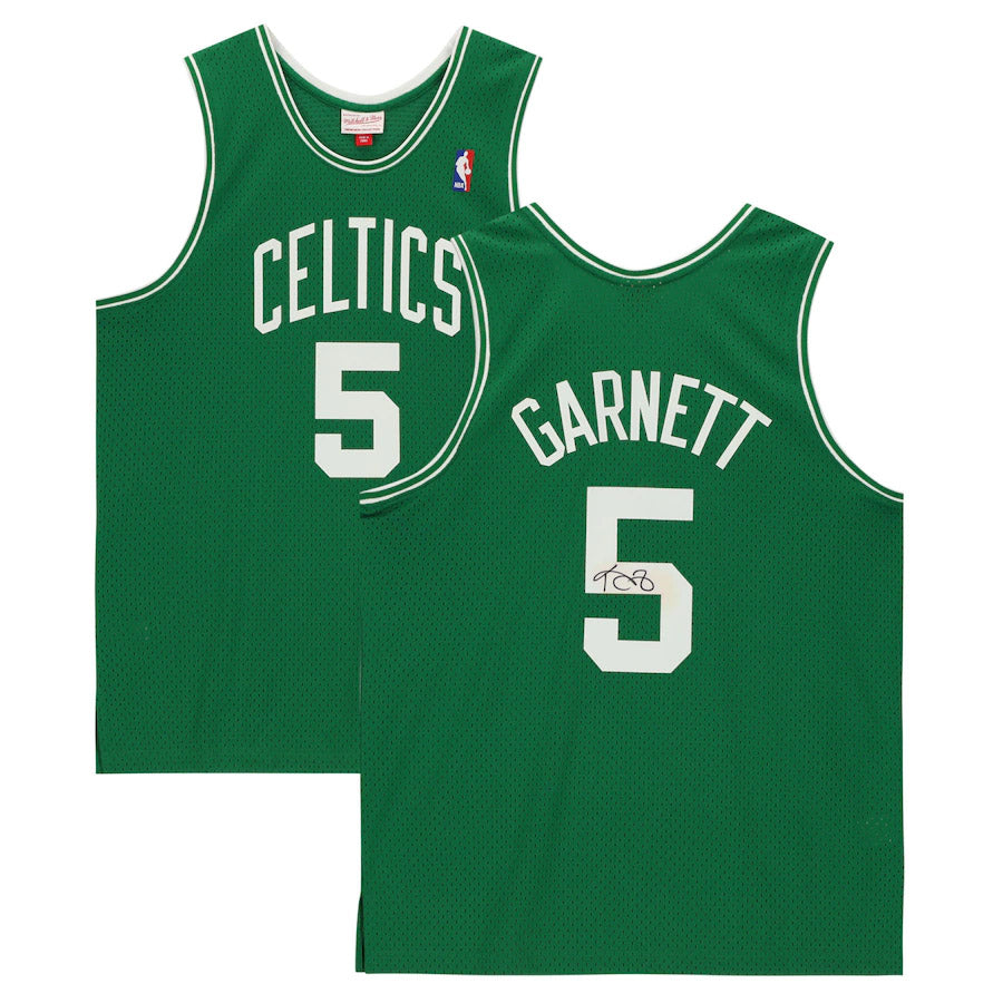 刺繍 NBAユニフォーム Celtics Kevin Garnett Men's Kevin Garnett White Boston Celtics 2008/09 Authentic