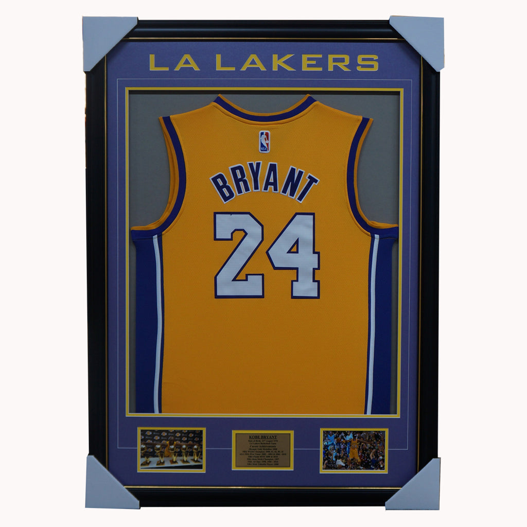 Kobe Bryant UNSIGNED Framed Jersey Los Angeles Lakers L.A.