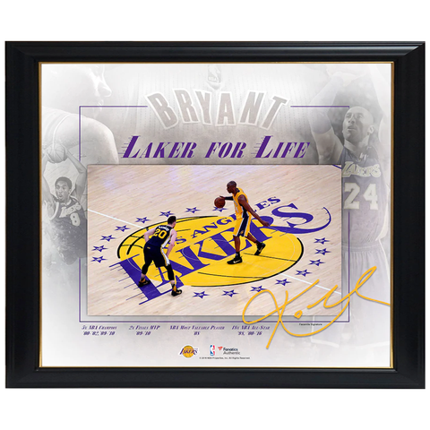 Kobe Bryant Los Angeles Lakers Final Game Collage Facsimile Signed Official Nba Print Framed - 4324