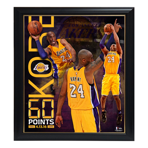 Kobe Bryant Los Angeles Lakers 60 Point Finale Collage Official Nba Print Framed - 4325