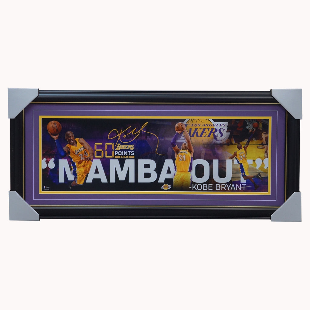 Kobe Bryant Los Angeles Lakers Signed Mamba Out Collage Official Nba Photo Framed - 4357