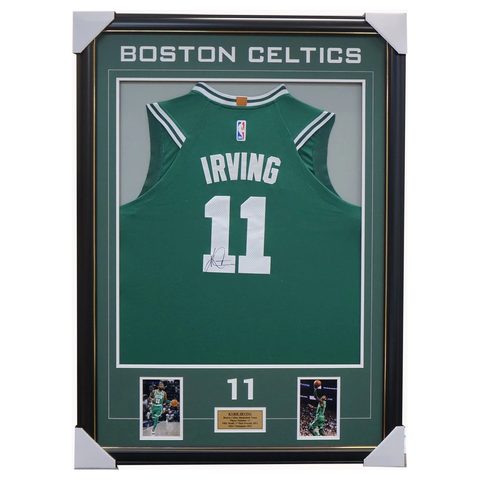 Kyrie Irving Signed Boston Celtics Nba Jersey Framed With Photos+ Coa Dr. Drew - 3561