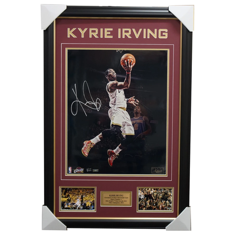 Kyrie Irving Signed Cleveland Cavaliers Photo Collage Framed 2016 Nba Champions - 2909