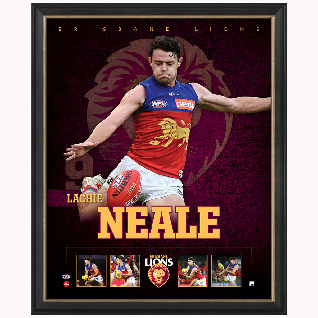 Lachie Neale Brisbane Lions F.c. Official Licensed Afl Print Framed New - 4485
