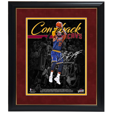 iconic pic LeBron James Print Signed Mounted Photo Display #2 Autographed  Picture Print