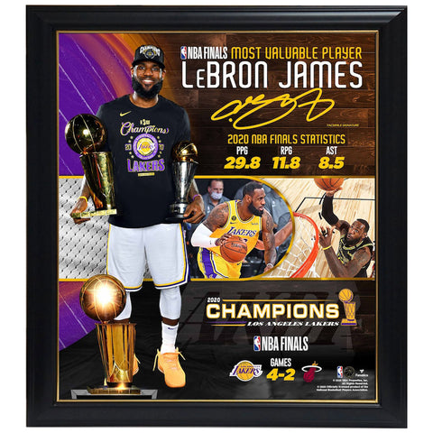 Lebron James Los Angeles Lakers Fanatics Authentic Framed 15" X 17" 2020 Nba Finals Mvp Collage Frame - 4576