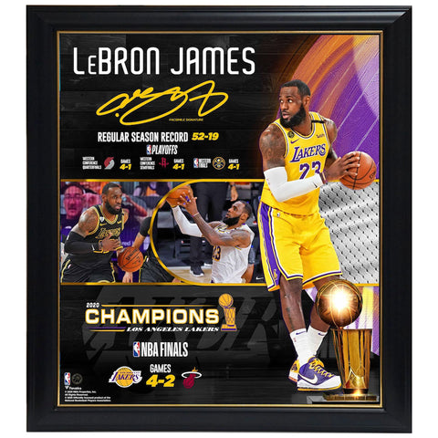 Lebron James Los Angeles Lakers Fanatics Authentic Framed 15" X 17" 2020 Nba Finals Champions Collage Framed - 4575
