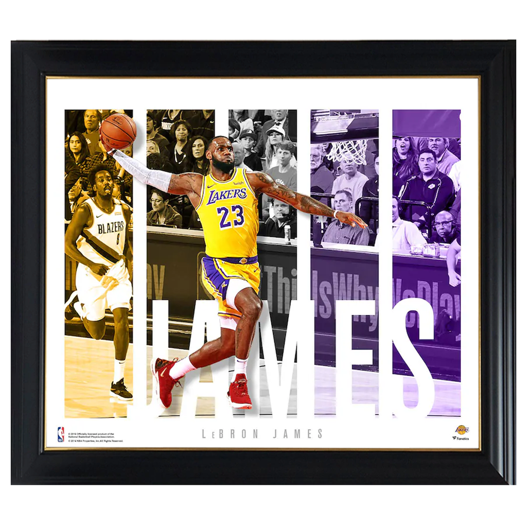 Lebron James Los Angeles Lakers Player Panel Collage Official Nba Print Framed - 4416
