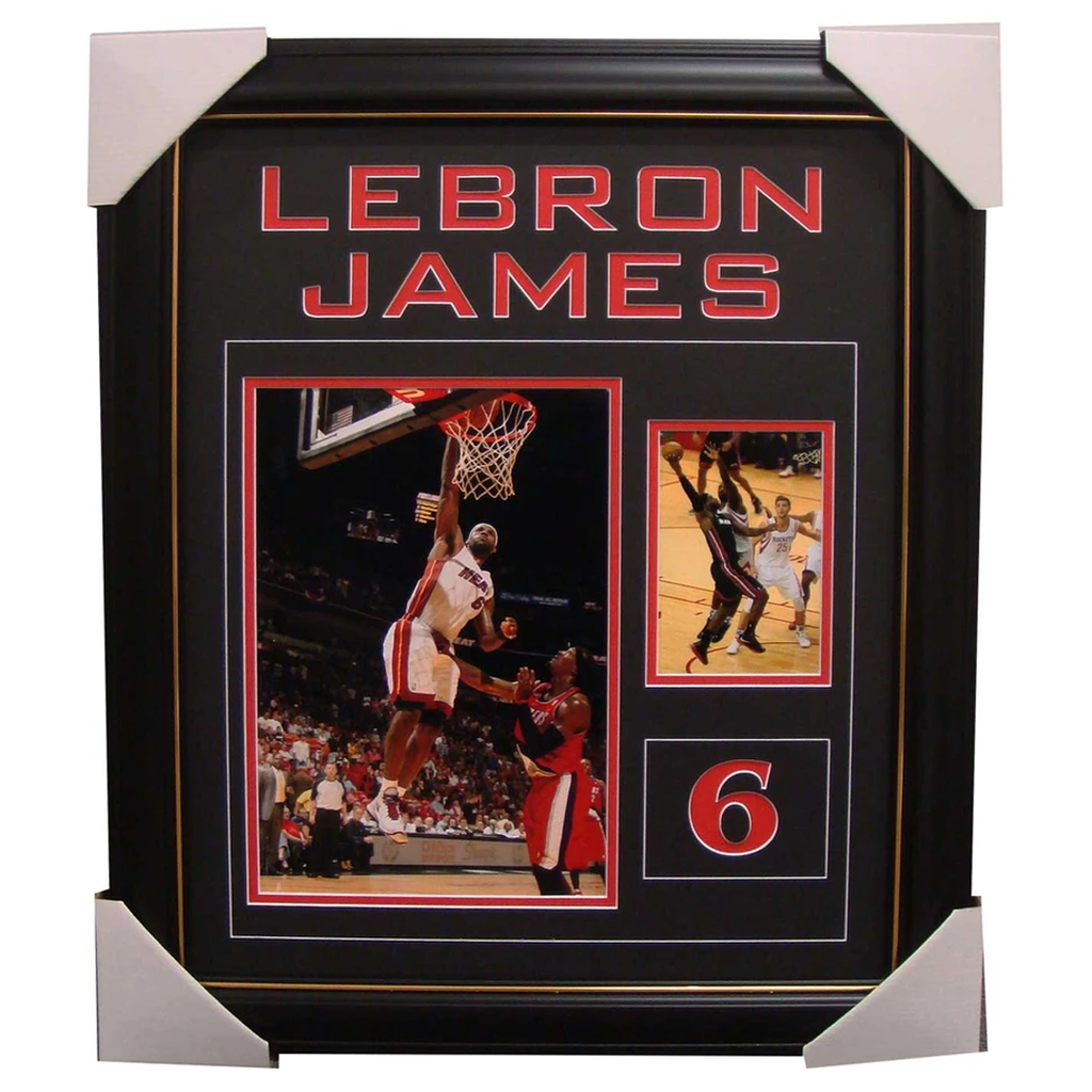 Lebron James Miami Heat Photo Collage Framed - 3340