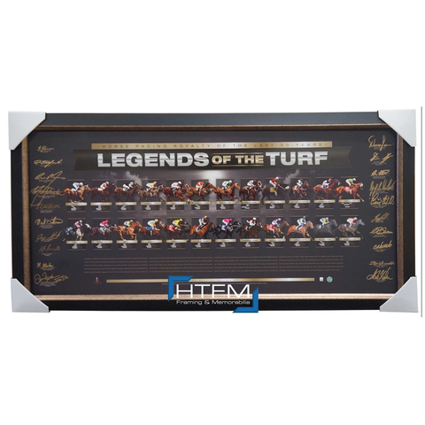 Legends of the Turf L/e Signed Racing Print Framed Royalty of the Last 50 Years - 2609