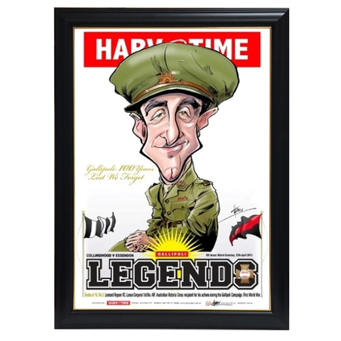 Leonard Keysor, 3rd Victoria Cross Medal Recipient, Harv Time Print Framed - 4105