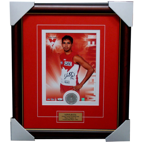 Lewis Jetta Sydney Swans Official Signed Photo Framed - 4110