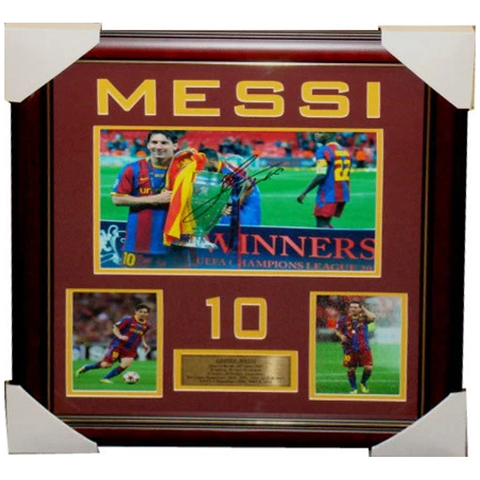 Lionel Messi Barcelona signed Photo Collage Framed - 3224