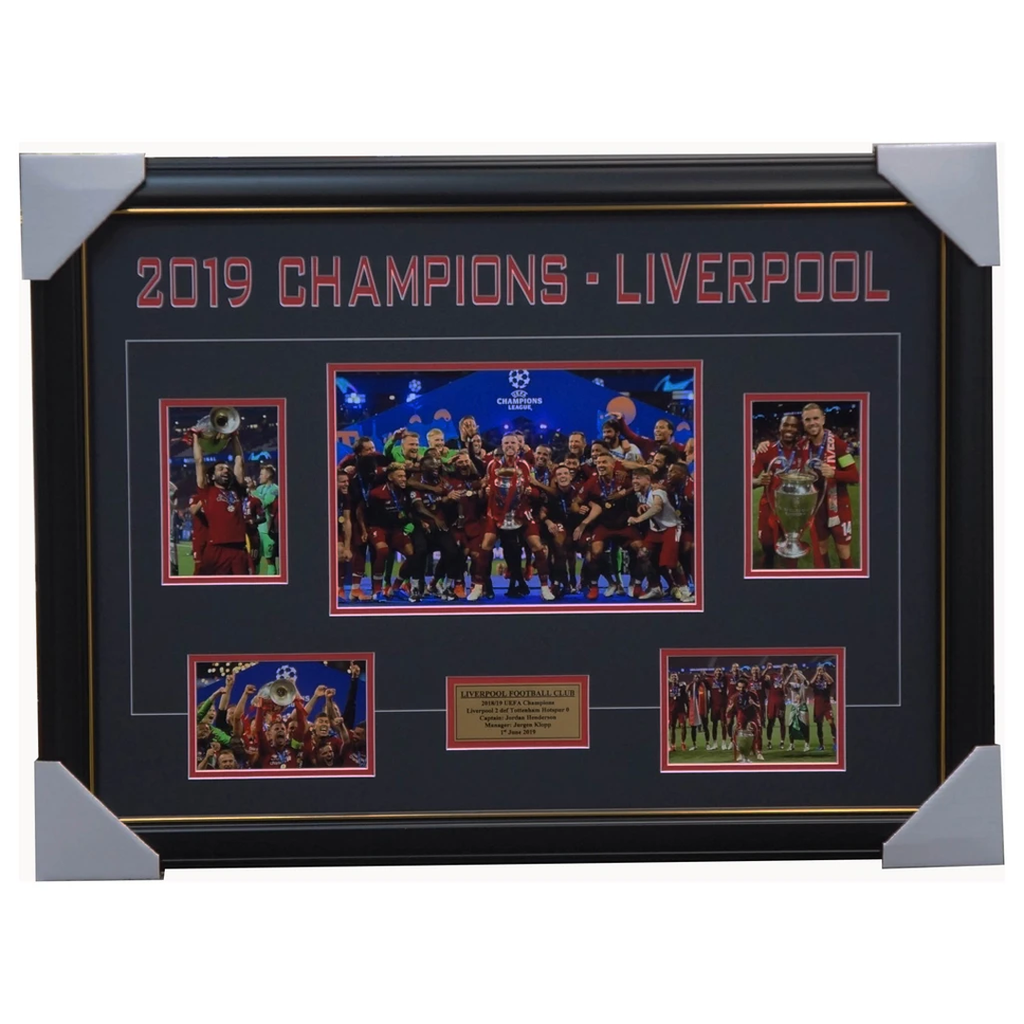Liverpool 2019 Uefa Champions League Winners Photo Collage Framed Salah Henderson - 3700