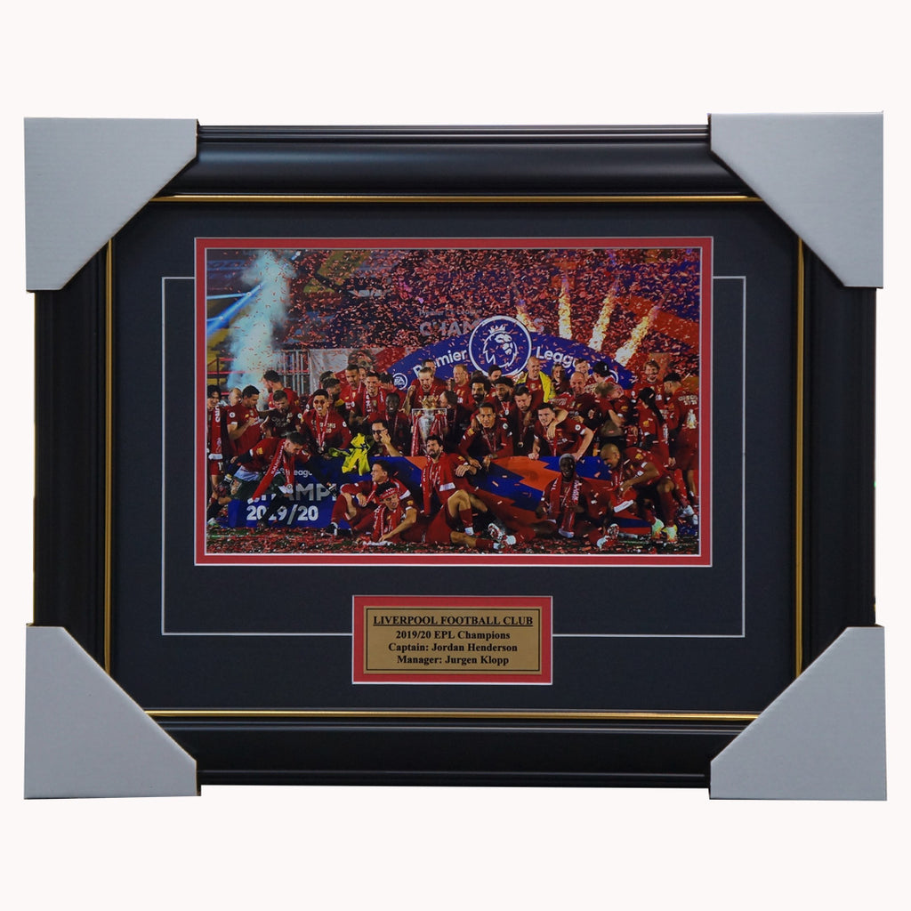 Liverpool 2019/20 Epl Champions Photo Framed With Plaque - 4445