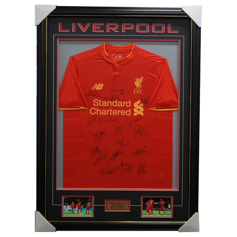 Liverpool Signed 2016/17 Team Signed Jersey Framed Klopp Milner - 2982