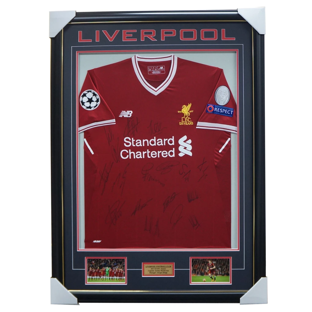 Liverpool Signed 2017/18 Team Jersey Framed Brand New + Coa Milner Sturridge - 3230
