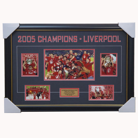 Liverpool 2005 Champions League Winners Collage Framed - 1116