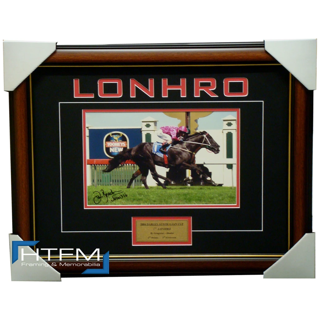 Lonhro Signed 2004 Australian Cup Photo Framed by Jockey Darren Beadman - 1200
