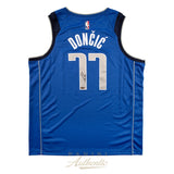 Luka Doncic Signed Dallas Mavericks Official NBA Panini Authentics Jersey Framed - 5050