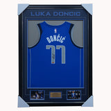 Luka Doncic Signed Dallas Mavericks Official NBA Panini Authentics Jersey Framed - 5050