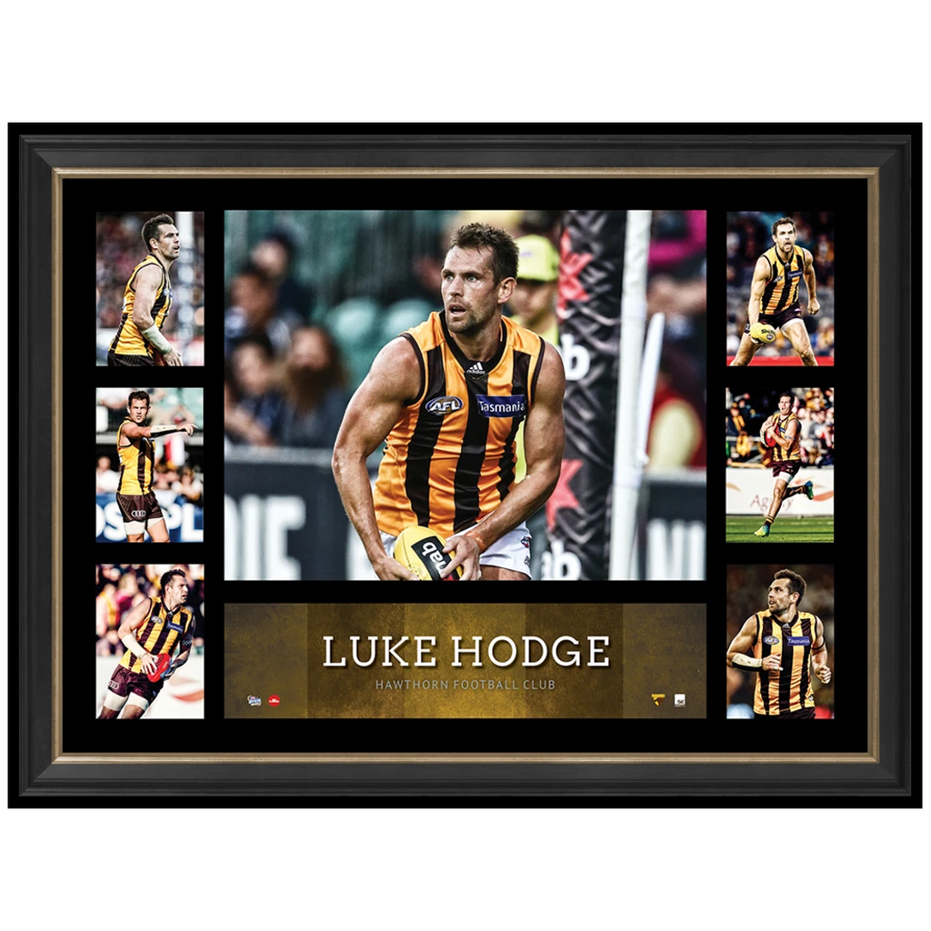 Luke Hodge Hawthorn Unsigned Super Frame Afl Print Official Collage Framed - 2897