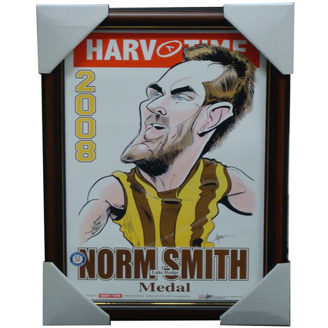 Luke Hodge Norm Smith Medallist Harv Time L/e Print Framed 2008 Premiers - 1497