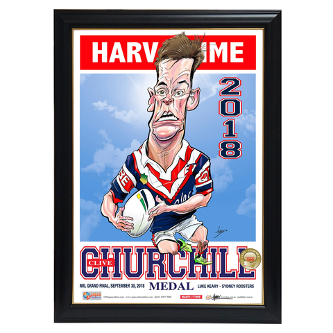 Luke Keary, 2018 Churchill Medallist, Harv Time Print Framed - 4059
