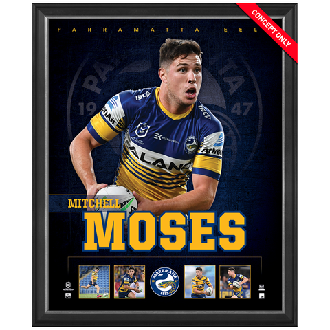 Mitchell Moses Parramatta Eels Official Nrl Player Print Framed New - 4377