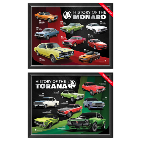 Holden "History of the Monaro & Torana" Limited Edition Official Print Framed Package - 4788