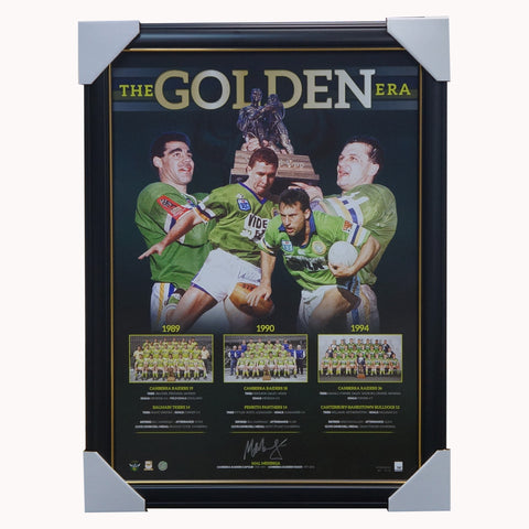 Mal Maninga Signed Canberra Raiders Official Nrl the Golden Era Frame - 4340