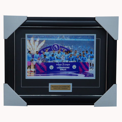 Manchester City 2021 EPL Champions Photo Framed - 4830