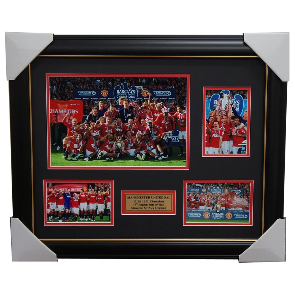 Manchester United 2011 Epl Champions Collage Framed - 3532
