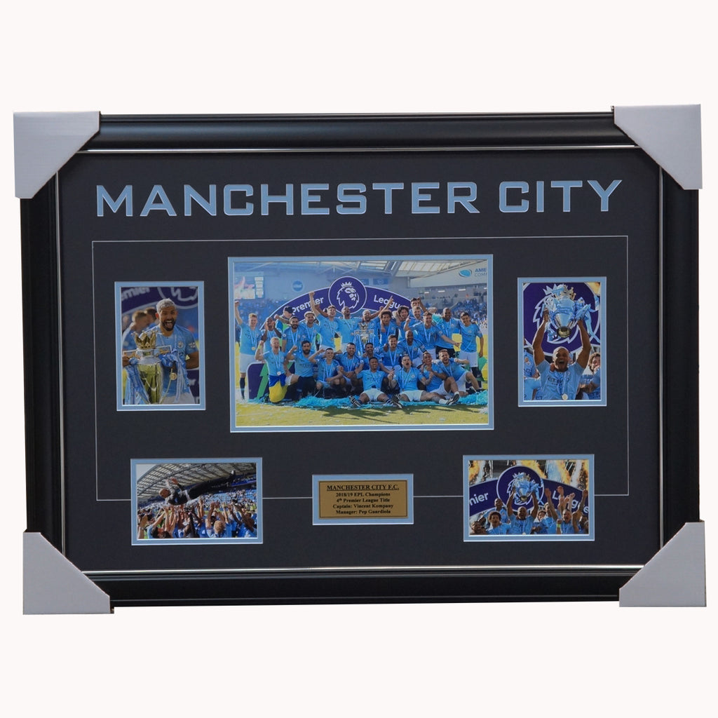 Manchester City 2019 Epl Champions Photo Collage Framed - 3680